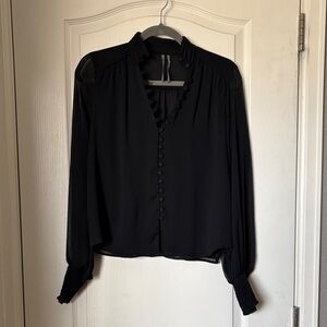 Anthropologie Elegant Black Blouse